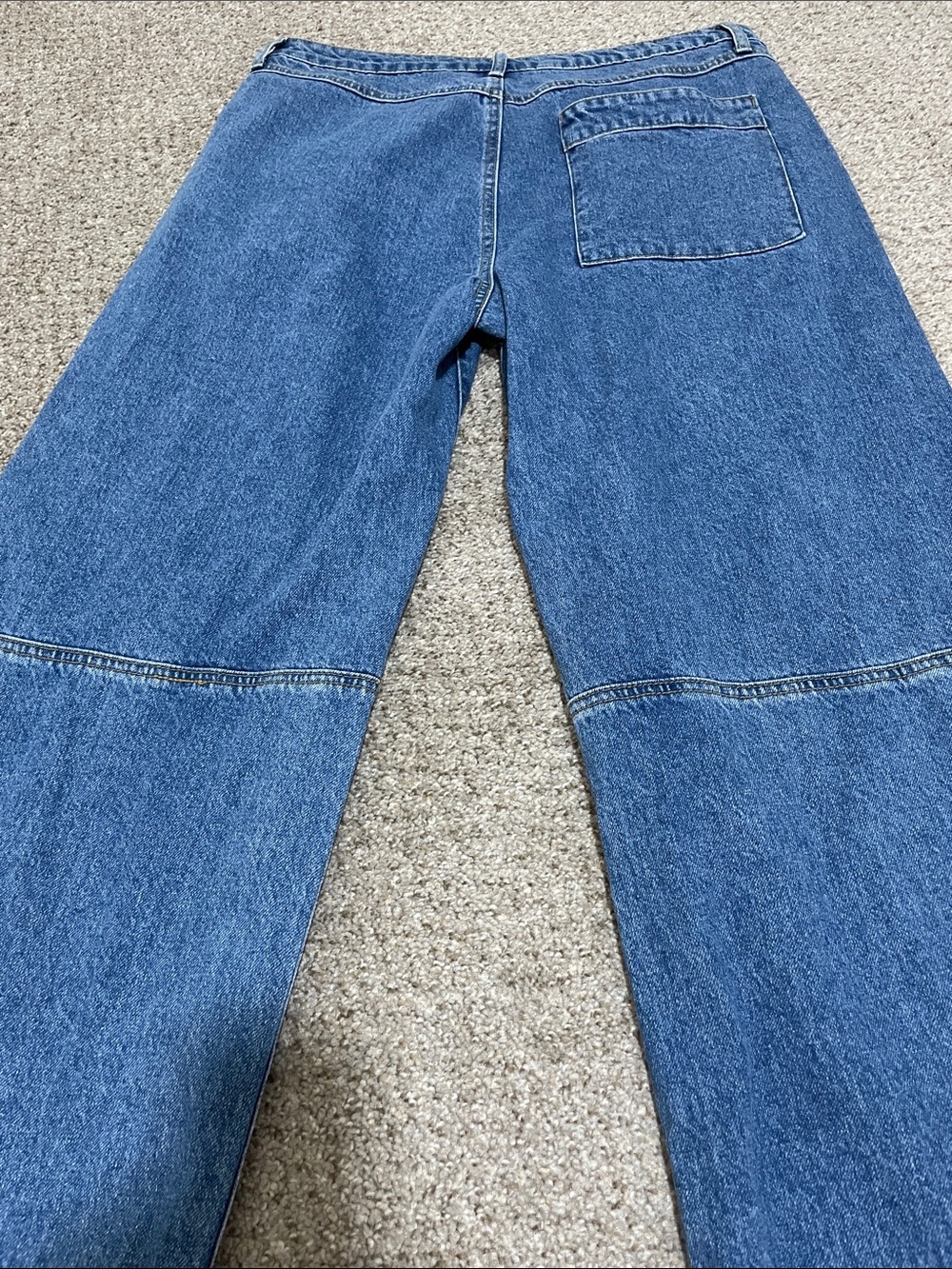 Forever 21 Women's Blue Straight-Leg Denim with Rhinestone trim Size US 30 - Picture 10 of 10